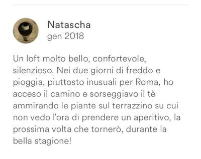 a screenshot of a cell phone with a text box at trastevere' s Musa in Rome