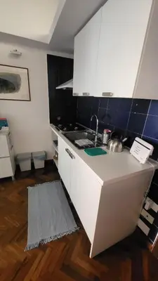 a kitchen with a sink and a counter top at Vivaldi in Rome