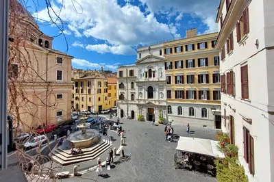 a view of a street in a city with buildings at Leonina4 Cozy Apartment in Rome