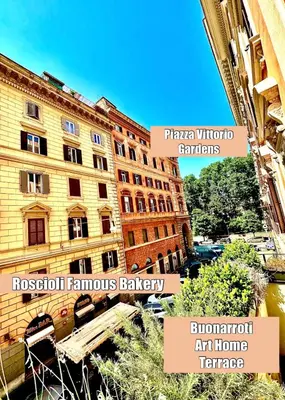 a collage of photos of a building at Buonarroti Art Home - Luxury and Art in Rome in Rome