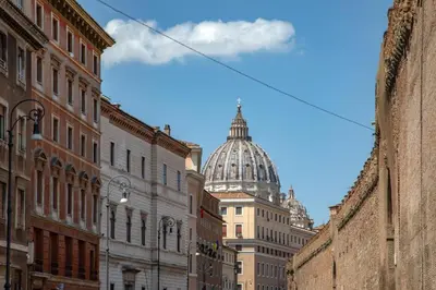 a view of a building with a domed building at Leonard Vatican House in Rome