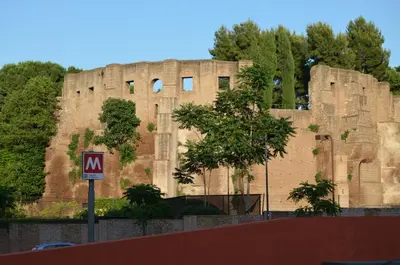 a large castle with a sign in front of it at AL171 Tourist Rental close Metro B1 - Sant'Agnese Annibaliano in Rome