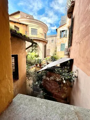 a view from an alleyway of a building at Minerva Relais in Rome