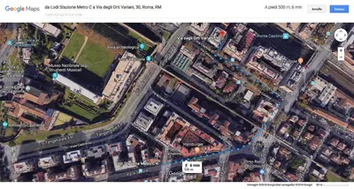 a map of a city with buildings and roads at Windows on Rome in Rome