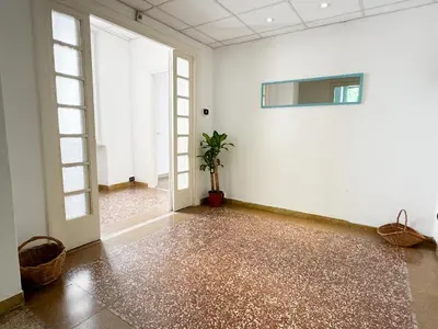 an empty room with a potted plant and a window at Angelico Boutique Apartment in Rome