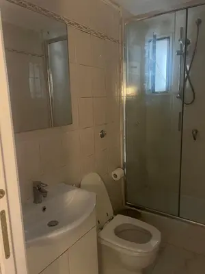 a bathroom with a toilet and a shower and a sink at Termini Golden house in Rome