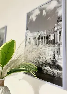 a black and white picture of a building at Maison DaLù in Rome
