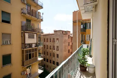 a view from the balcony of an apartment building at Rohome Stay in Rome