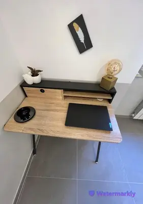 a wooden desk in a room with at ITALIANAS Vatican in Rome