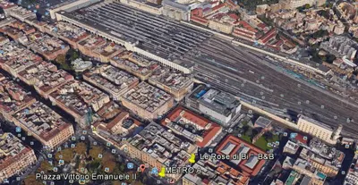 an aerial view of a city with buildings at Le Rose di Bi in Rome