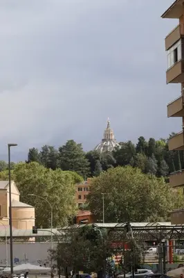 a view of a city with a building in the background at Pochi passi da San Pietro Metro A Cipro in Rome
