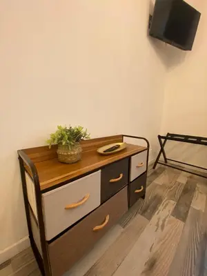 a dresser with a plant on it in a room at La casa dell’Appio in Rome
