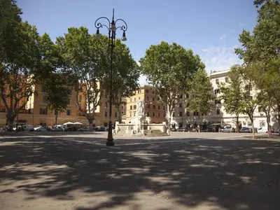 a street light in front of a building at Apartment Testaccio Piramide by Interhome in Rome