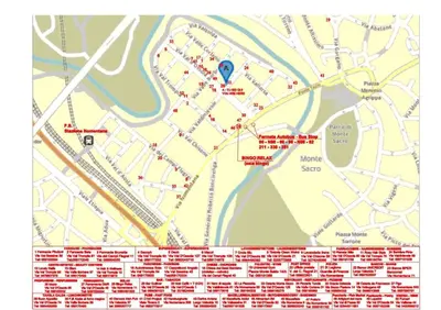 a map of a city with red dots at THERESA APARTMENT in Rome