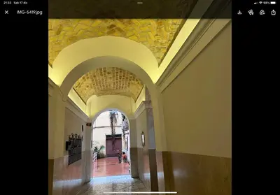 a hallway with an archway with a stone ceiling at Natale del Grande flat in Rome