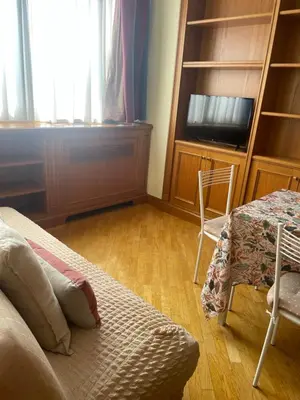a room with a bed and a chair and a tv at Casa vacanze al 315 a San Giovanni in Rome