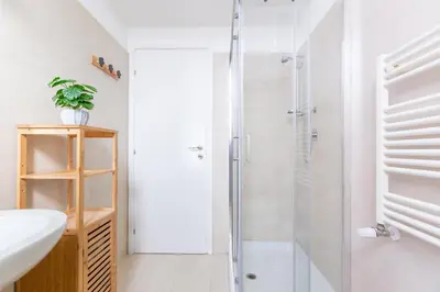 a bathroom with a shower and a sink at Cactus2023 in Rome