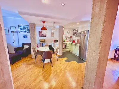 a bedroom with a bed and a desk with a television at VATICAN GLAMOROUS at Passeggiata del gelsomino - FREE Parking, 4 Guests, Central Rome in Rome