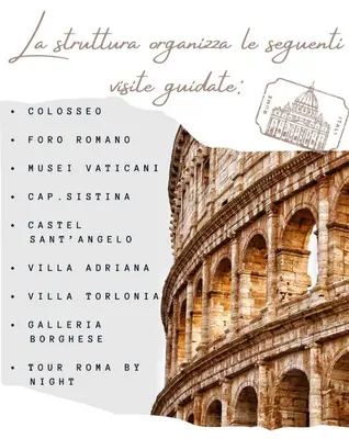 a poster of the coliseum with a picture of the building at A due passi da Trastevere in Rome