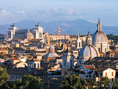 a view of a city with domes and buildings at Apartment Pratolina by Interhome in Rome