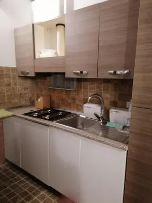 a kitchen with a sink and a counter top at Il Giardino del Borgo in Rome