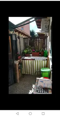 a porch with potted plants on a house at Il Giardino del Borgo in Rome