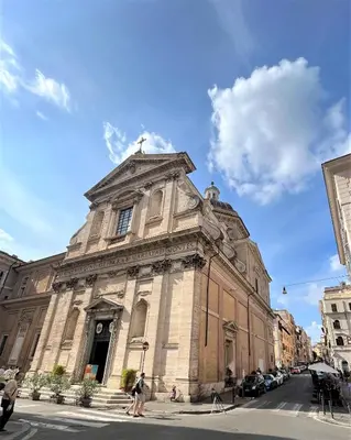 an old building on the corner of a street at Nest to Colosseum in Rome