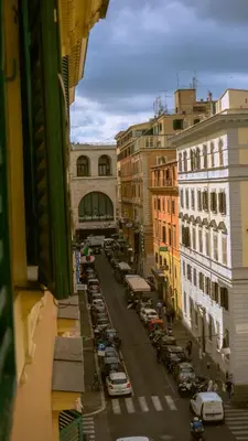 an aerial view of a city street with parked cars at Charme Retreat Boki in Rome