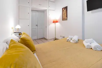 a room with a bed with towels on it at vatican apartment gianicolo in Rome