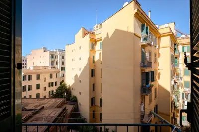 a view from the balcony of a building at Domus Alberone in Rome