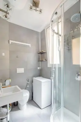 a bathroom with a shower and a toilet and a sink at Domus Paolina in Rome