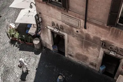 an overhead view of a building on a street at 47LuxurySuites - Trevi in Rome