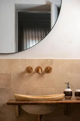 a bathroom with a sink and a mirror at Casa Monti Club in Rome