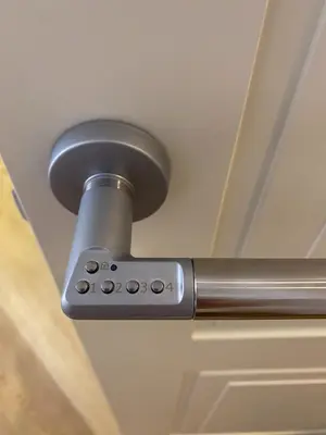 a close up of a door handle on a door at Boho Suites - Rome Colosseum in Rome