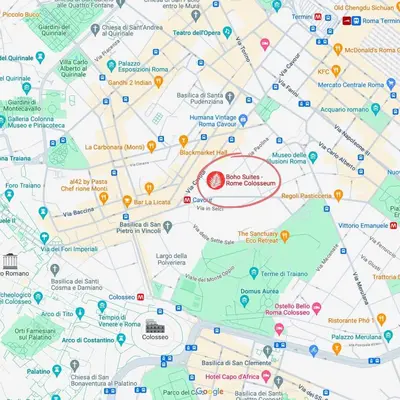 a map of the city of berlin with attractions at Boho Suites - Rome Colosseum in Rome