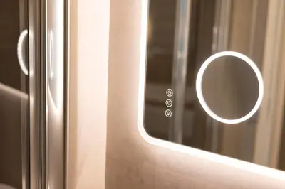 a close up of a door with a mirror on it at Royal Rooms Corso in Rome