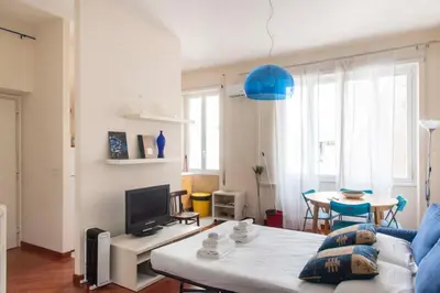 a living room with a couch and a table at Here's a new Laura's place - close to San Pietro in Rome
