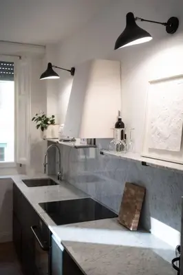 a kitchen with a sink and a counter top at Casa Mirabella in Rome