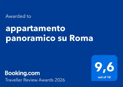 a blue text box with the words augmentedkson panominatio sa roma at appartamento panoramico su Roma in Rome