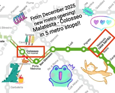 a map of the new mexico city metro operations at Casa Bambù in Rome