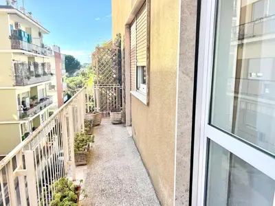 an apartment balcony with a view of a building at Blessy apartment Vaticano in Rome