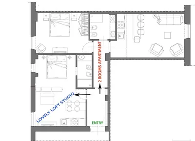 a floor plan of a house at Roma in Relax Lovely Loft in the center of Rome Fabrizia in Rome