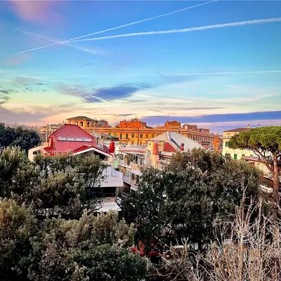 a view of a city with buildings and trees at Open space Apartment in Prati in Rome
