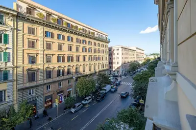 a view of a street in a city with buildings at Little Gaia Suite in Rome