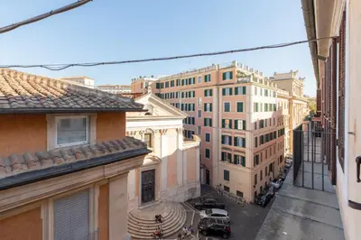 a view of a city street with buildings at iFlat Trevi Fountain's roomy&friendly apartment in Rome