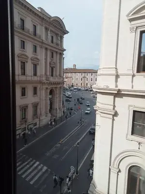 a view of a city street from a building at Princess house Roma in Rome