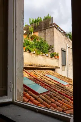 a view from a window of a building at Casa Cecilia Roma in Rome