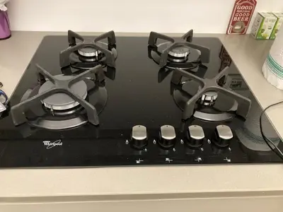 a stove top with four burners on a counter at Welcome to Rome Baldo in Rome
