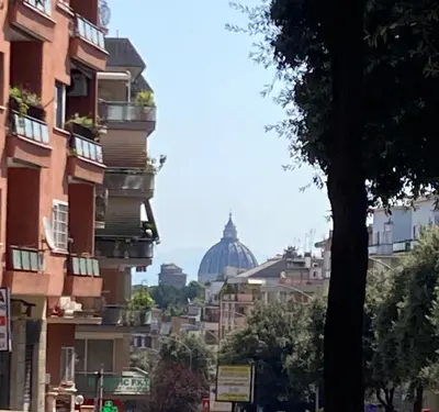 a city with buildings and a dome in the distance at Welcome to Rome Baldo in Rome