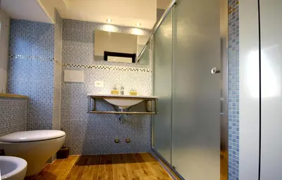 a bathroom with a shower and a sink and a toilet at Passenger Vatican Relais in Rome